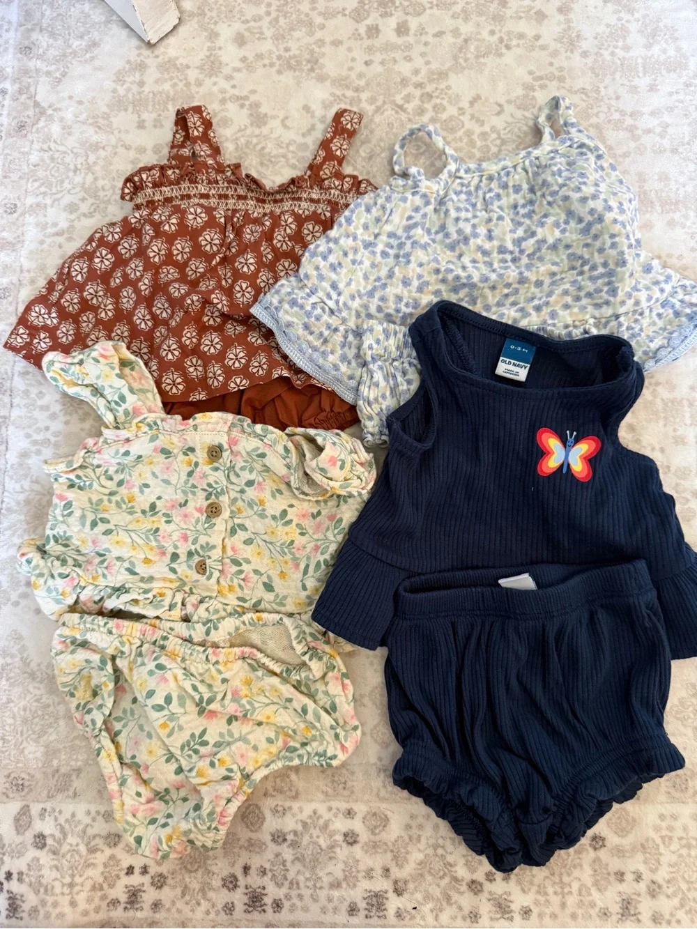 BUNDLE 10 Mixed Baby Girls Clothing Lot - Matching Sets/Outfits